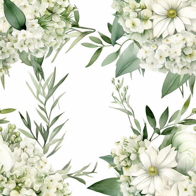 Foto bouquet di fiori legato acquarello stilo illustrazione