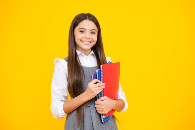 Tiener schoolmeisje met boeken Schoolmeisje student