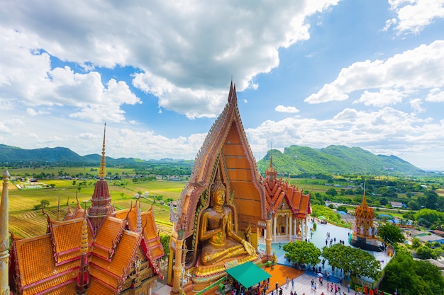 Tiger Cave Temple Wat Tham Sua in Kanchanaburi Thailand is a beautiful day