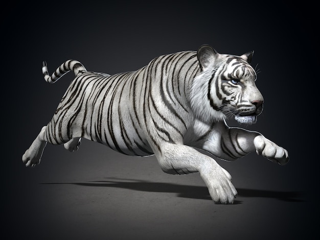 Tiger close-up. 3d illustration