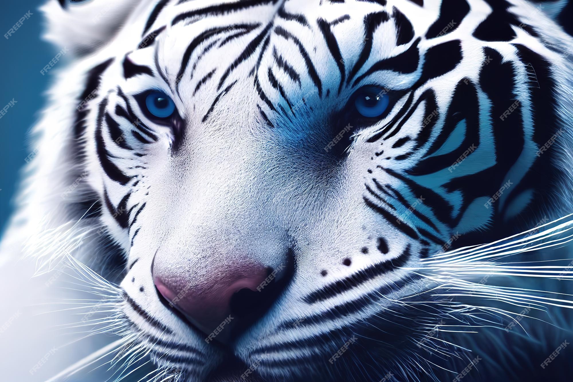 Premium Photo  Tiger closeup predator 3d rendering raster