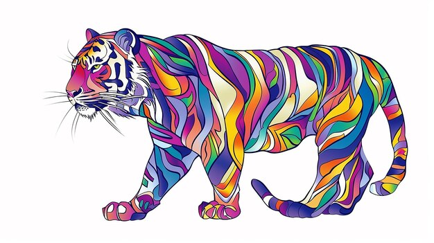 Tiger Coloring Art for Kids