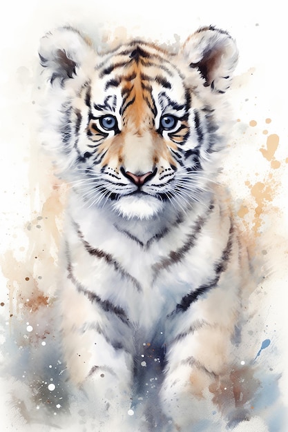 a tiger cub by person