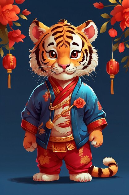 Photo tiger cub chinese new year