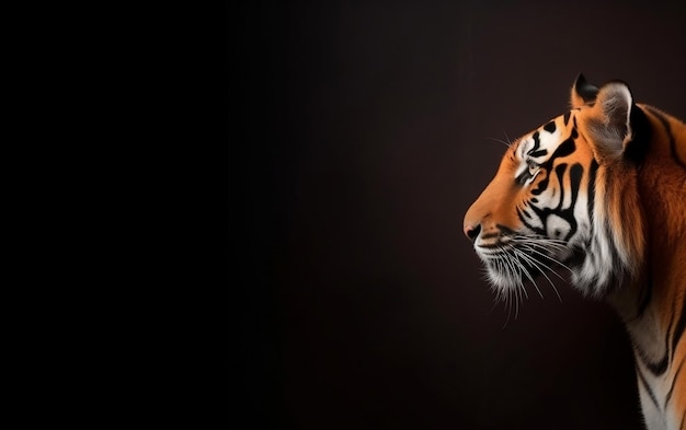 Tiger on a dark background wallpapers