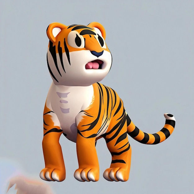 A tiger figure with a white shirt that says tiger on it.