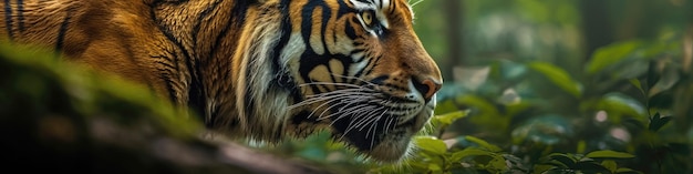 Tiger in the forest generative AI