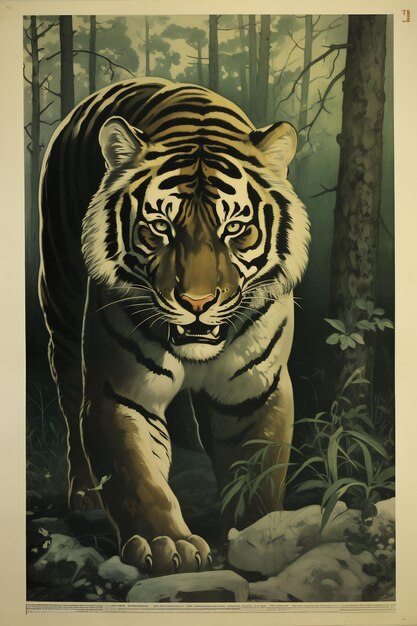 a tiger in the forest