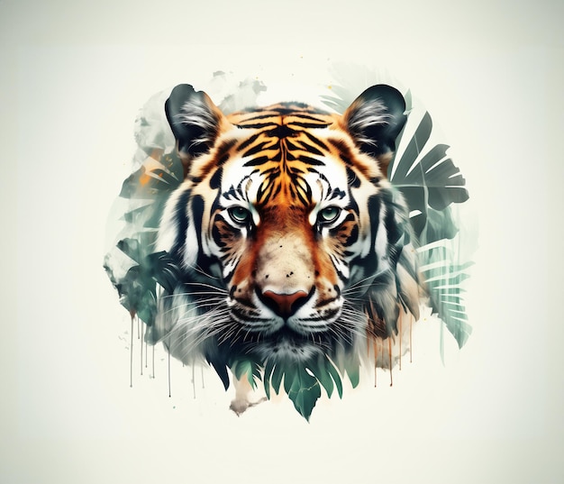 Tiger-grafiek met dubbele belichting