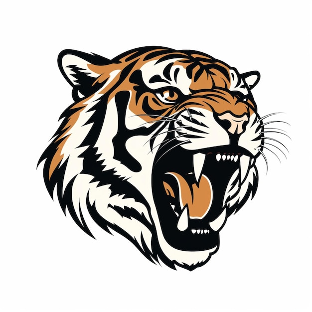 tiger head vector