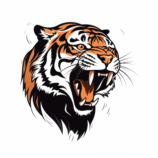 tiger head vector