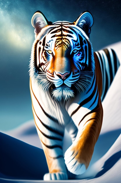 Изображение тигра, созданное Ai
