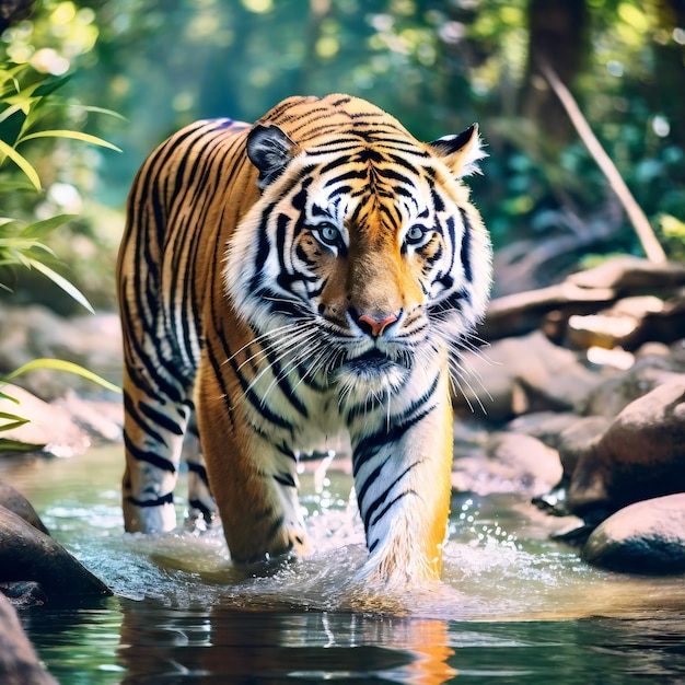 写真 水の中のタイガー (tiger in the water)