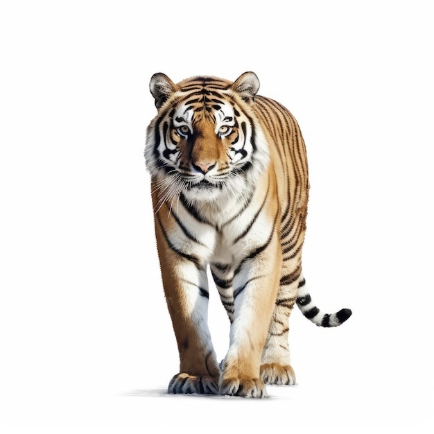 Tiger isolated white background