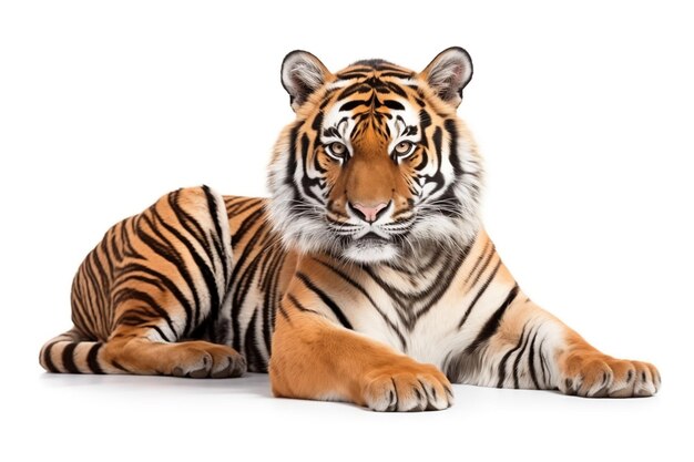 tiger isolated on white background