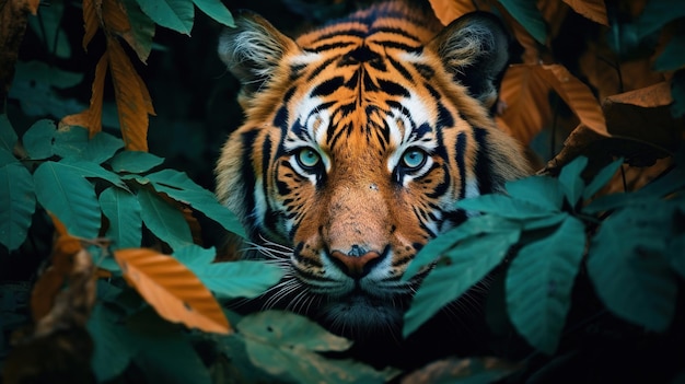 A tiger in the jungle