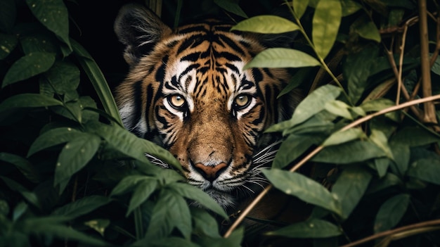 A tiger in the jungle