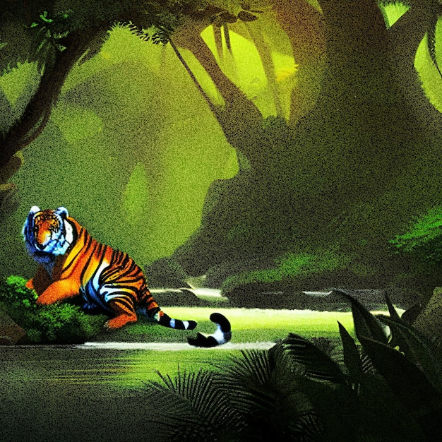 tiger in jungle