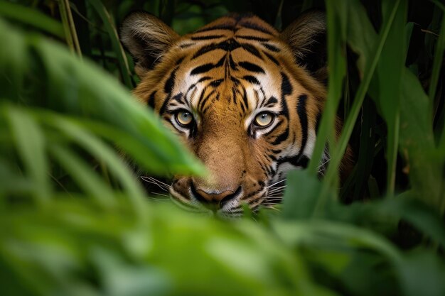 a tiger in the jungle