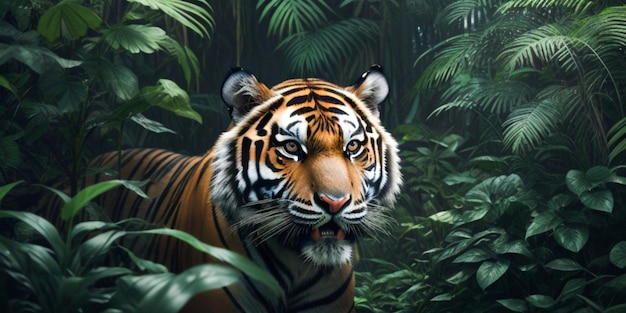 a tiger in the jungle