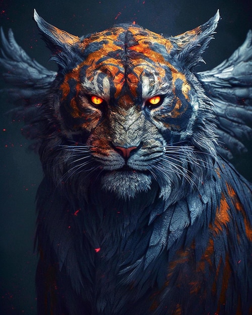 The tiger king is a digital art by matte painting.