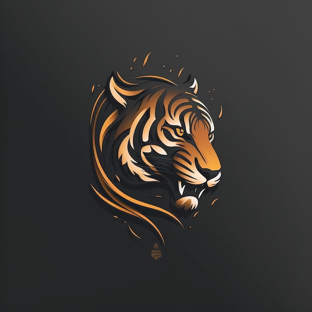 tiger label, tiger concept logo design