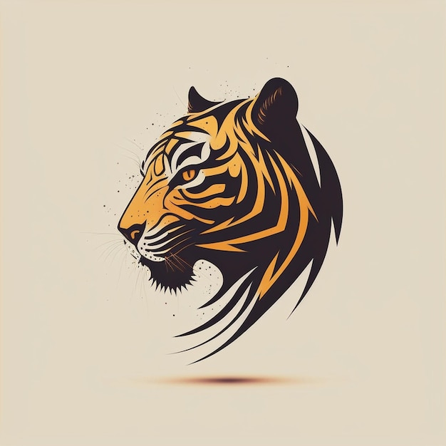 tiger label, tiger concept logo design