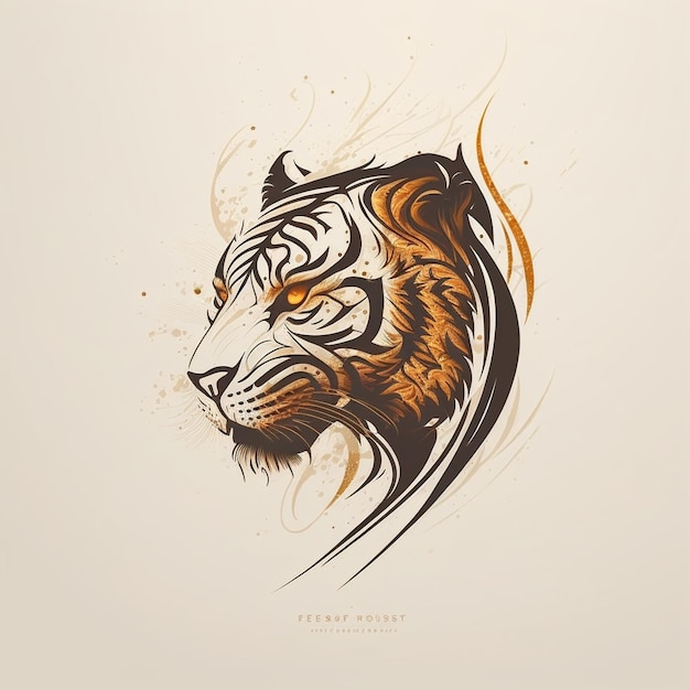 tiger label, tiger concept logo design