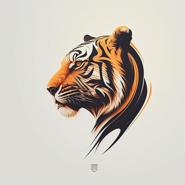 этикетка тигра, дизайн логотипа концепции тигра