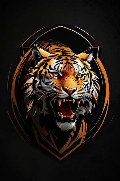 tiger logo design illustration