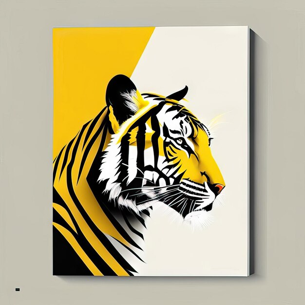 Tiger minimalist illustration