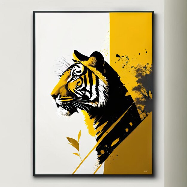 Tiger minimalist illustration