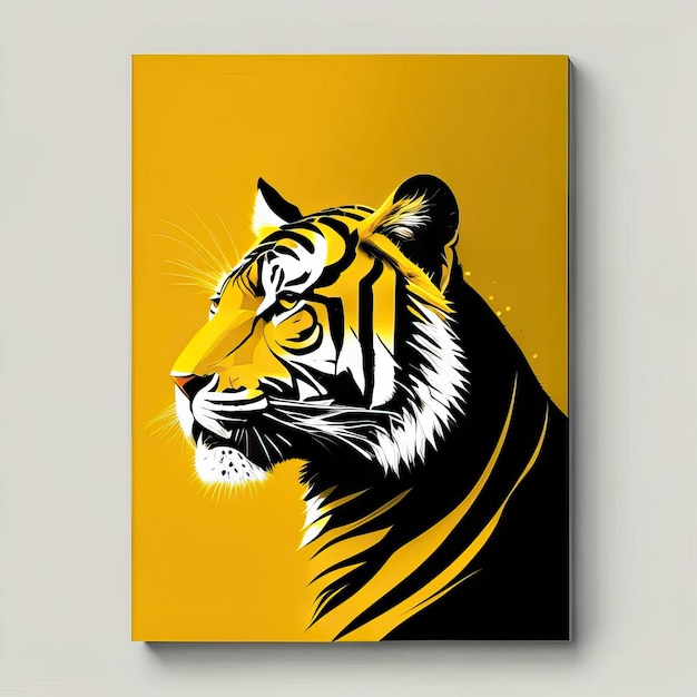 Минималистская иллюстрация тигра