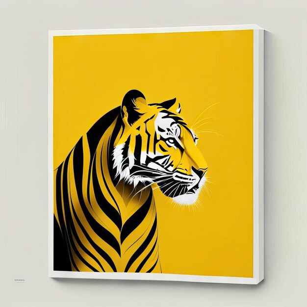 Tiger minimalist illustration