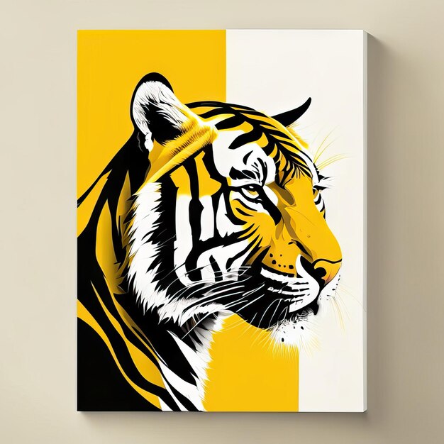 Tiger minimalist illustration