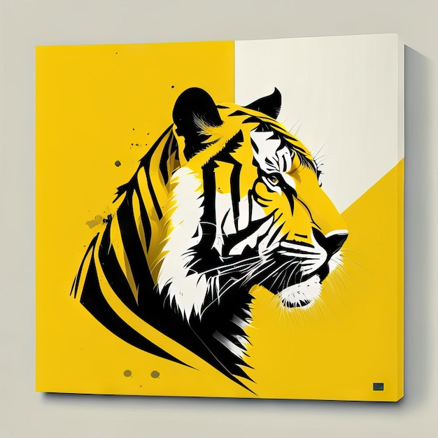 Tiger minimalist illustration