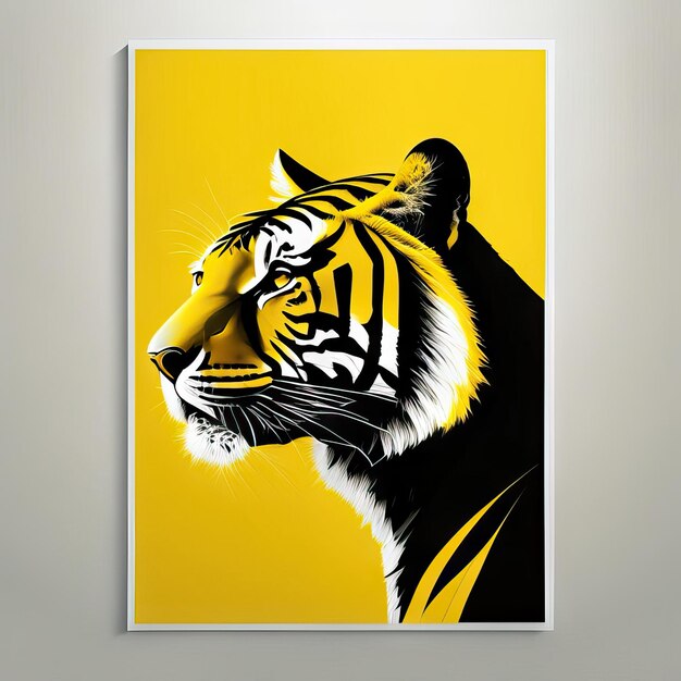 Tiger minimalist illustration