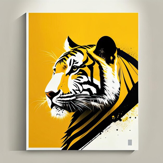 Tiger minimalist illustration