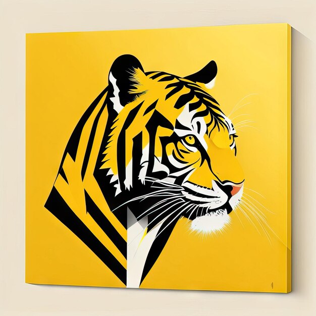 Tiger minimalist illustration