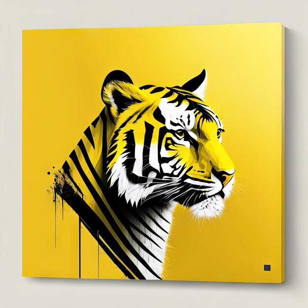 Tiger minimalist illustration