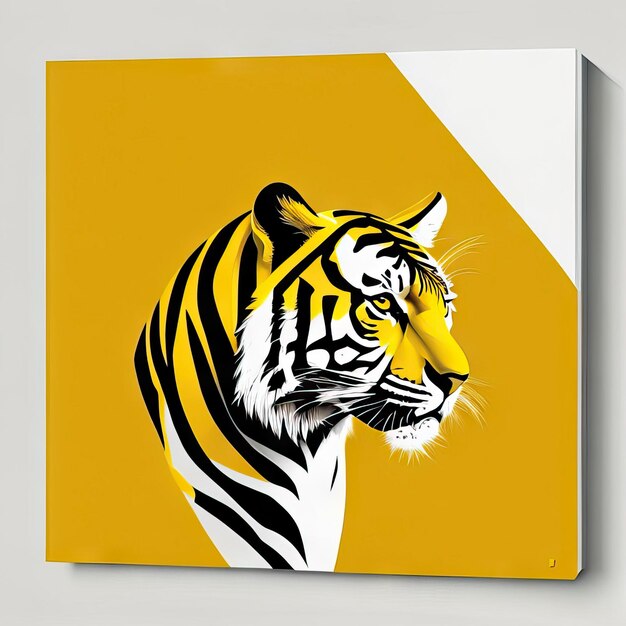 Tiger minimalist illustration