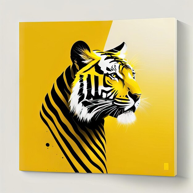 Tiger minimalist illustration