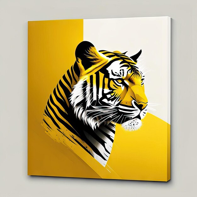 Tiger minimalist illustration