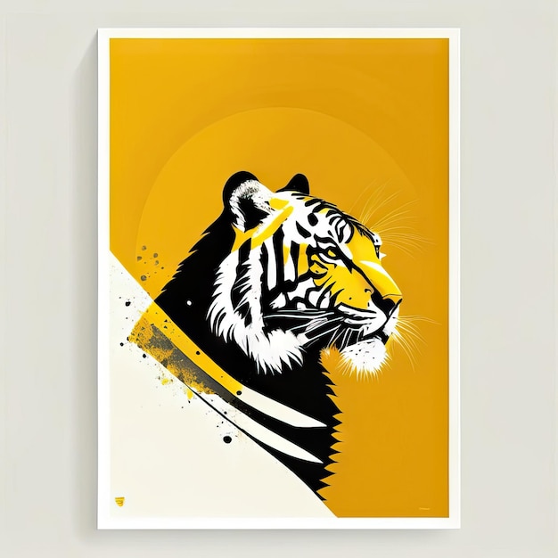 Foto illustrazione minimalista della tigre