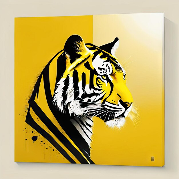 Tiger minimalist illustration