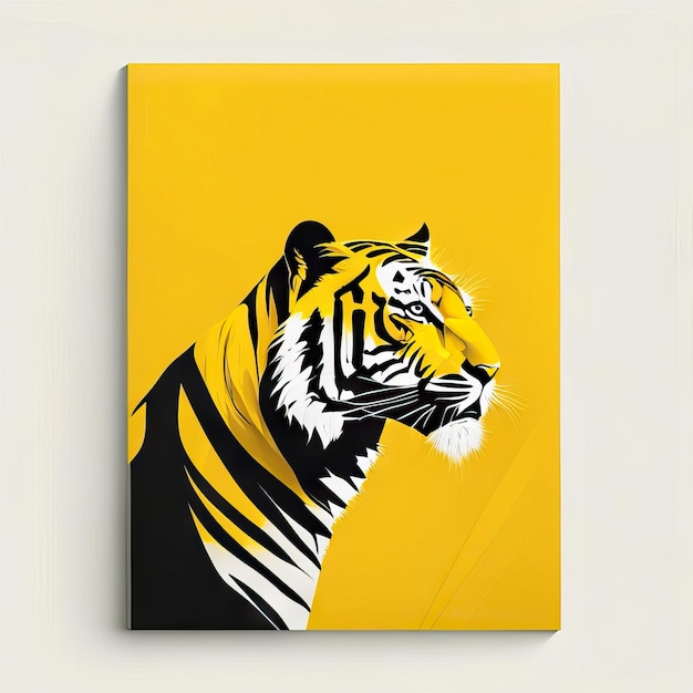 Tiger minimalist illustration