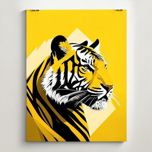 Tiger minimalist illustration