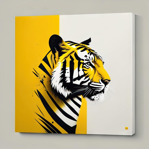 Tiger minimalist illustration