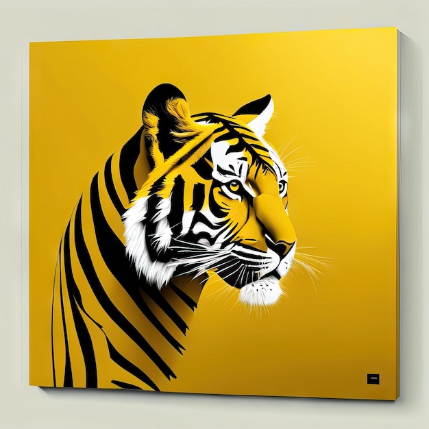 Tiger minimalist illustration