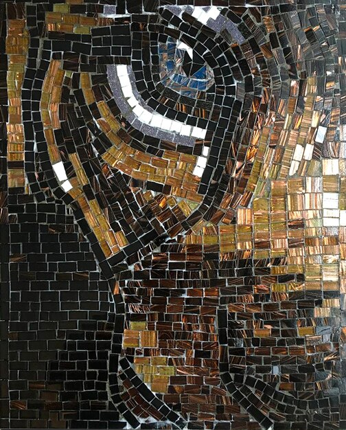 Photo tiger mosaic painting